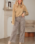 Ava Cuff Contrast Trim Sweater