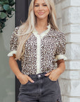 Lena Trim Short Sleeve Blouse