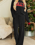 Ava Fiery Jolly Corded Long Sleeve Top