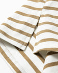 Stripe Leopard Patchwork Round Neck T-Shirt