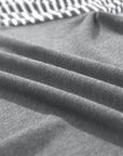 Stripe Patchwork Raglan Long Sleeve Top