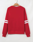 Varsity Stripe Drop Shoulder Oversized Sweatshirt
