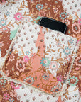 Floral Sherpa Lined Hooded Jacket
