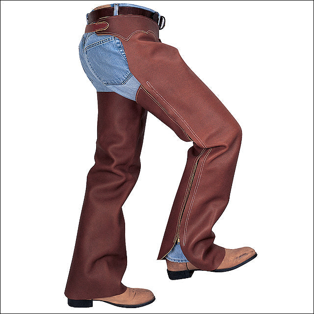 Weaver Leather Brown Shotgun Full Grain Work Riding Chaps