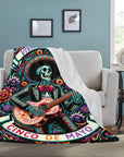 Cinco De Mayo Dia de los Muertes Throw Blanket Ultra-Soft Micro Fleece Blanket 60" x 80" Made in America