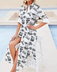 Baha Ranch Cowboy Print Western Duster Dress