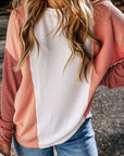 Kayla Color Block Corded Long Sleeve Top