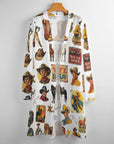 Baha Ranch Vintage Cowboy Collage Western Lightweight Cardigan