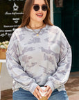 Plus Size Camouflage Crewneck Sweatshirt