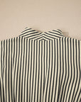 Stripe V-Neck Zip Front Midi Dress