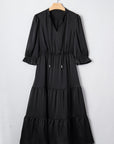 Natasha Sleeve Tiered Maxi Dress