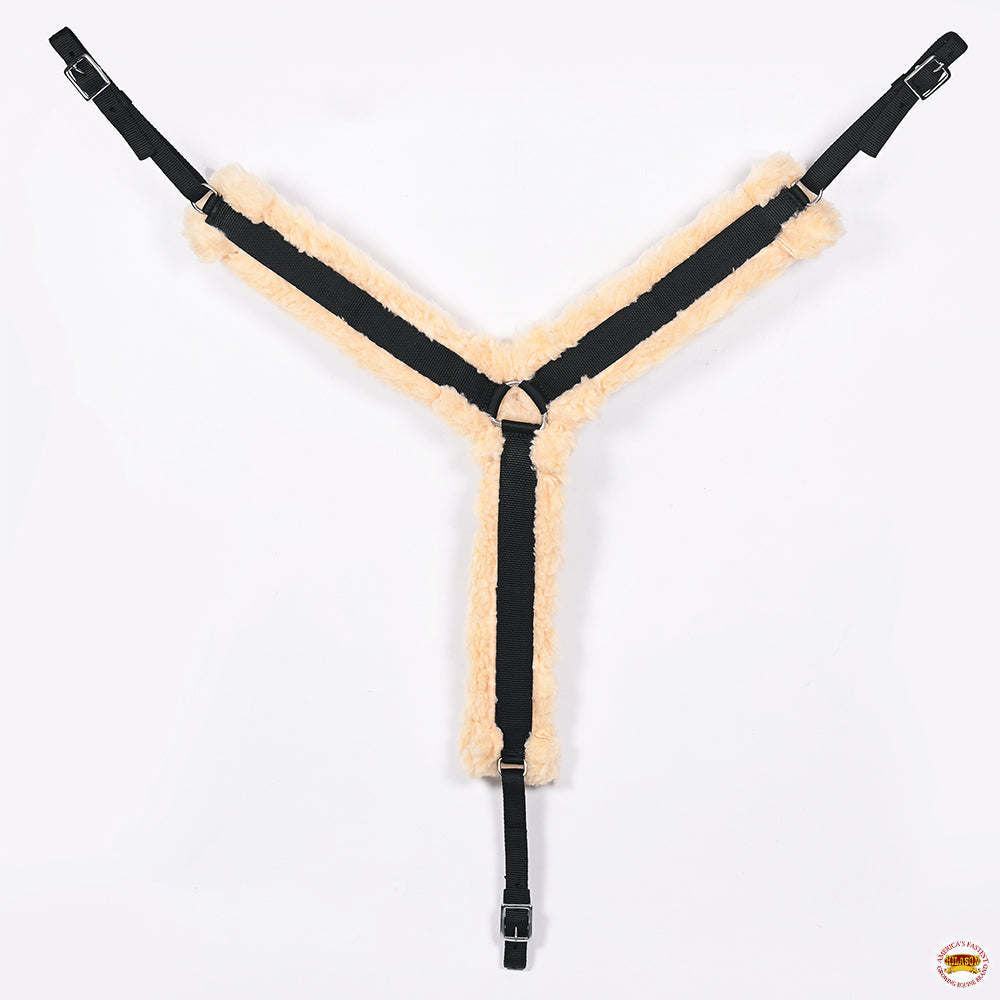 Hilason Western Horse Suede Leather Bareback Pad, Breast Collar &amp; Girth
