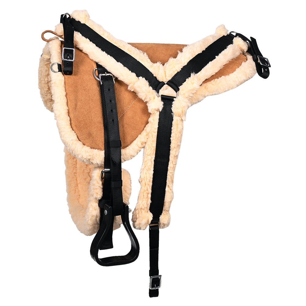 Hilason Western Horse Suede Leather Bareback Pad, Breast Collar &amp; Girth
