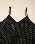 Crochet Patchwork Ruffle Hem Beach Cover-Up