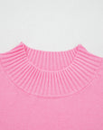 Heart Graphic Cropped Short Sleeve Sweater