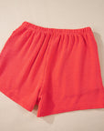 Corded Knit Long Sleeve Top and Shorts Set