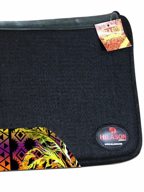 HILASON 31 In X 30 In Western Horse 100% Wool Felt Saddle Pad