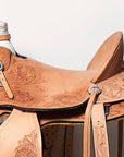 Western Horse Wade Saddle American Leather Ranch Roping Tan Hilason