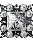 Western Screw Back Concho German Silver 1.5 In Square Cowgirl S Hilason