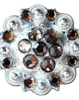 Hilason Western Berry Conchos Glass Rhinestones Bling 1.5" Tack Cowgirl