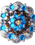 Hilason Western Berry Conchos Glass Rhinestones Bling 1.5" Tack Cowgirl