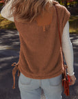 Evelyn Knot Side Plush Vest
