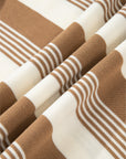 Stripe Half-Zip Collared Patchwork Long Sleeve Sweatshirt