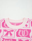 Western Bows & Horseshoes Long Sleeve Sweater