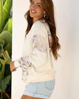 Western Geometric Patchwork Kangaroo Pocket Hoodie