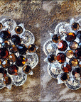 Brown And Topaz Crystals Berry Headstall Saddle Tack Cowgirl Hilason