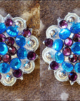 Capri And Amethyst Crystals Berry Headstall Saddle Tack Cowgirl Hilason