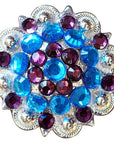 Capri And Amethyst Crystals Berry Headstall Saddle Tack Cowgirl Hilason