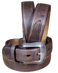 3D Crazy Correct Brown Men'S Western Basic Leather Belt