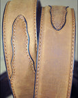 3D Brown Men'S Basic Leather Belt Removable Buckle