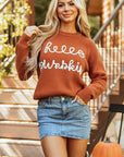 Hello Pumpkin Graphic Sweater