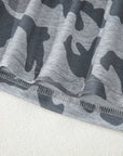 Camo Short Sleeve Round Neck T-Shirt