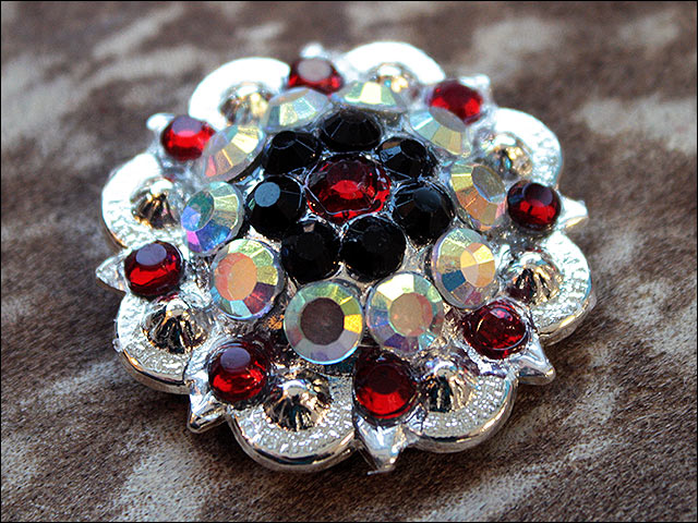 Black Siam Ab Crystals Berry Headstall Saddle Tack Hilason