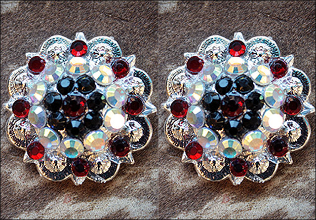 Black Siam Ab Crystals Berry Headstall Saddle Tack Hilason