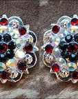 Black Siam Ab Crystals Berry Headstall Saddle Tack Hilason