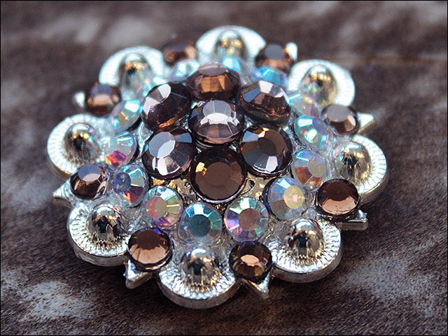 Brown Ab Crystals Berry Headstall Saddle Tack Bling Hilason