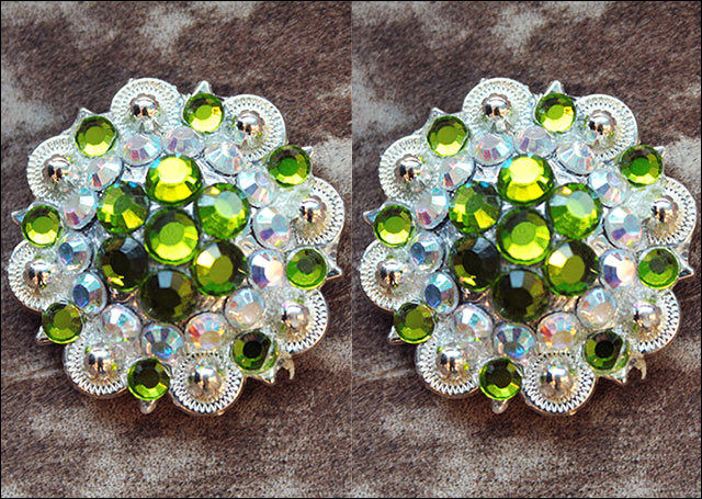Peridot Green Ab Crystals Berry Headstall Saddle Bling Hilason