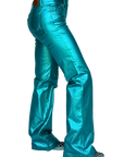 SIGNATURE TROUSERS - TURQUOISE METALLIC