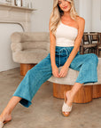 Amirah Raw Hem Patched Pants