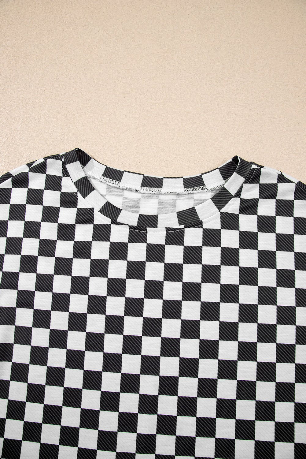 Checker T-Shirt &amp; High Waist Skort Set
