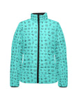 Turquoise Cattle Brands Women's Puffy Bomber Jacket