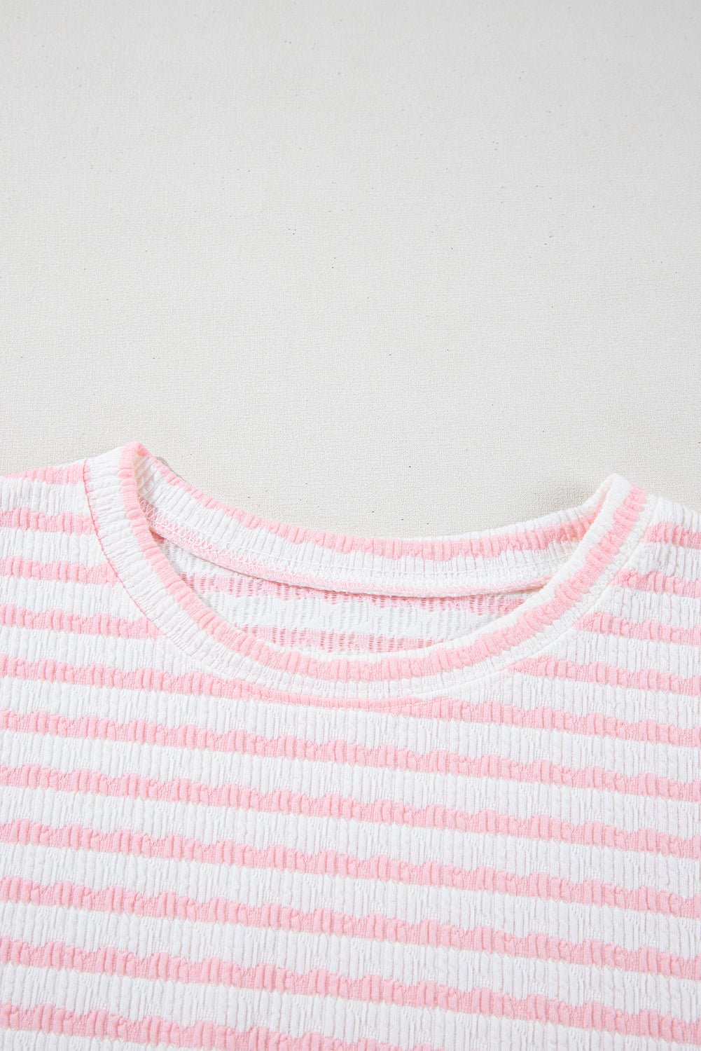 Stripe Knitted Top &amp; Drawstring Shorts Set