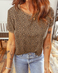 Leopard Short Sleeve Crewneck T-Shirt