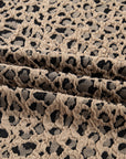 Plus Size Leopard Textured Long Sleeve Top