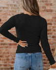Waverly Sleeve Ribbed top Long Sleeve Top