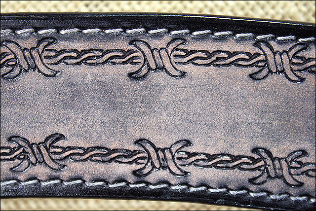 HILASON Western Horse Headstall Breast Collar Set Tack Genuine American Leather Barb Wire Rough Out Black